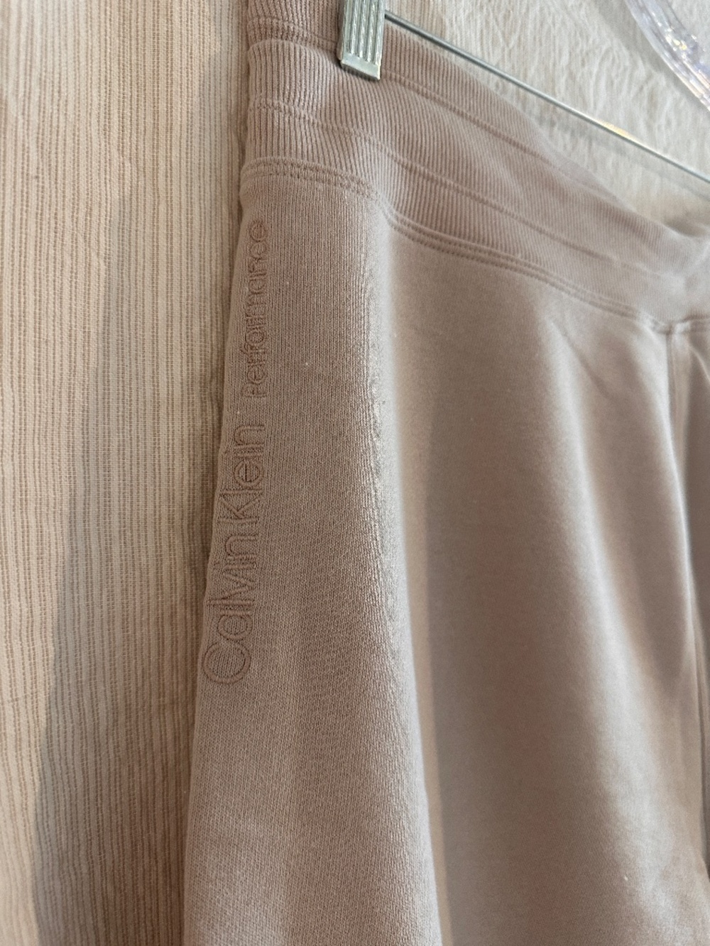 Calvin Klein Performance Taupe French Terry Bermuda Shorts Large - Picture 5 of 6